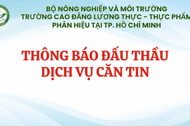 THÔNG BÁO ĐẤU THẦU CĂN TIN